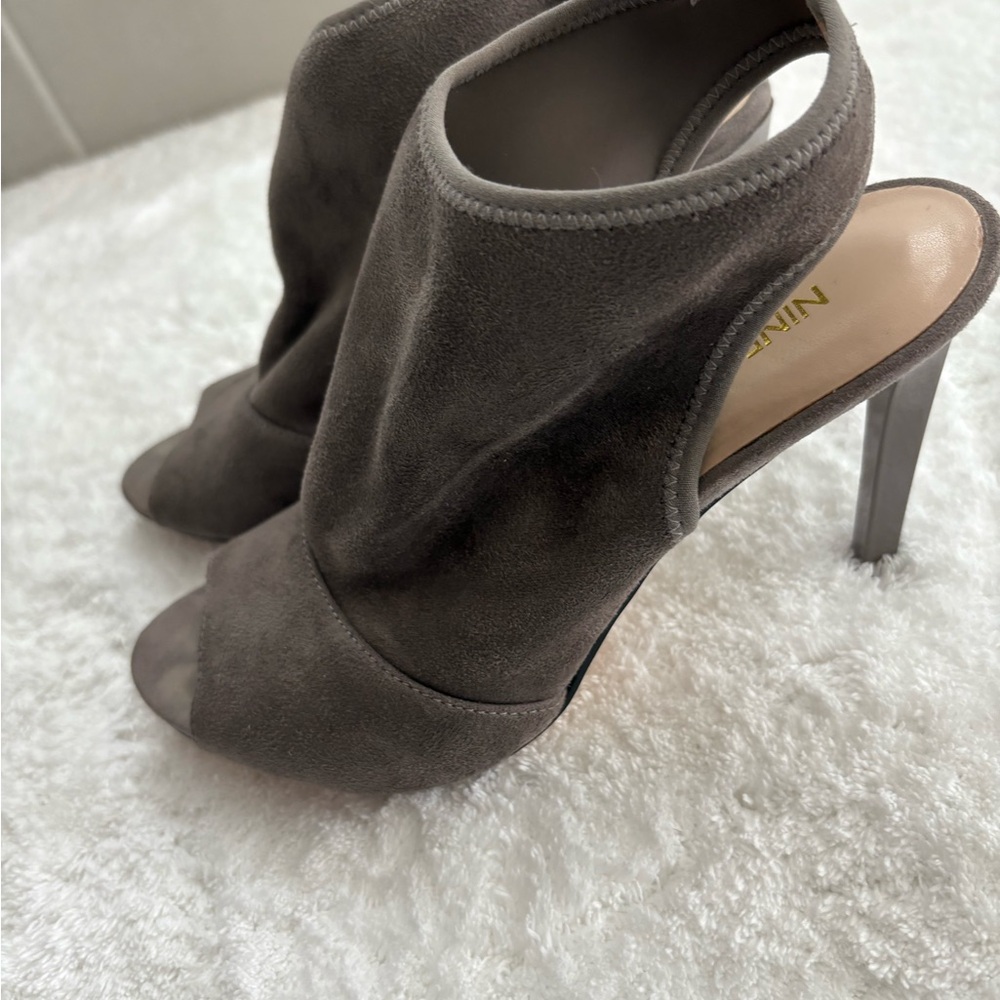 Nine West Gray Ankle Booties with Suede Finish